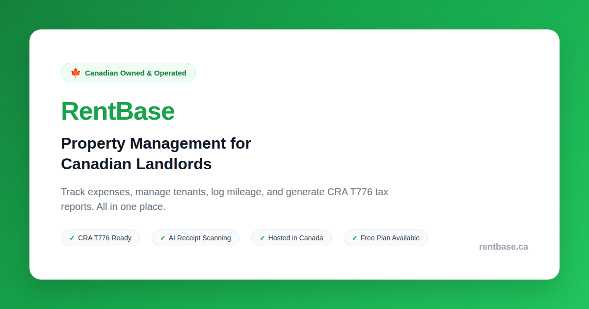 The Complete Guide to CRA Form T776 for Canadian Landlords | RentBase Blog